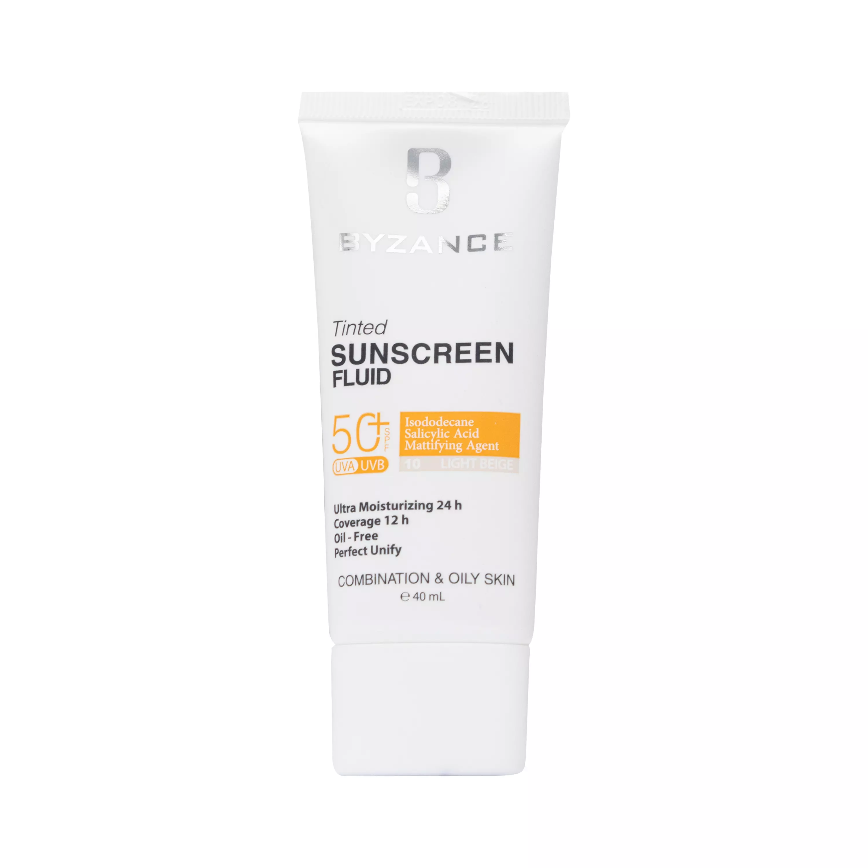 فلوئید ضد آفتاب رنگی SPF50 پوست چرب لایت بژ بیزانس