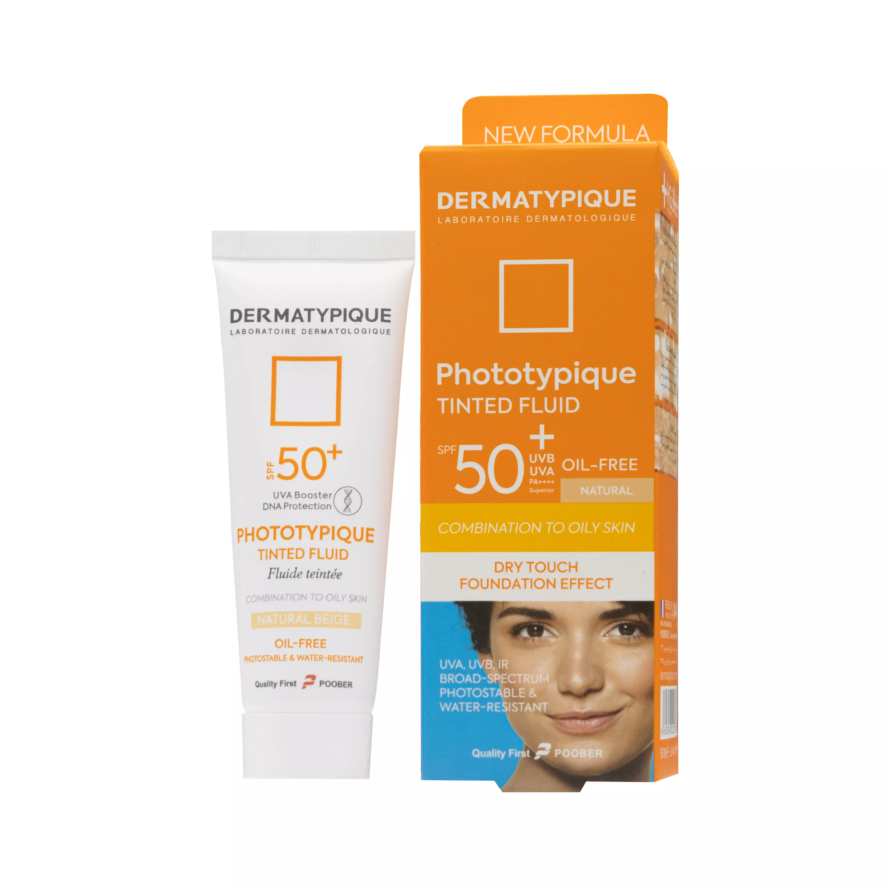 فلویید ضد آفتاب پوست چرب +SPF50 رنگ طبیعی فتوتیپیک درماتیپیک