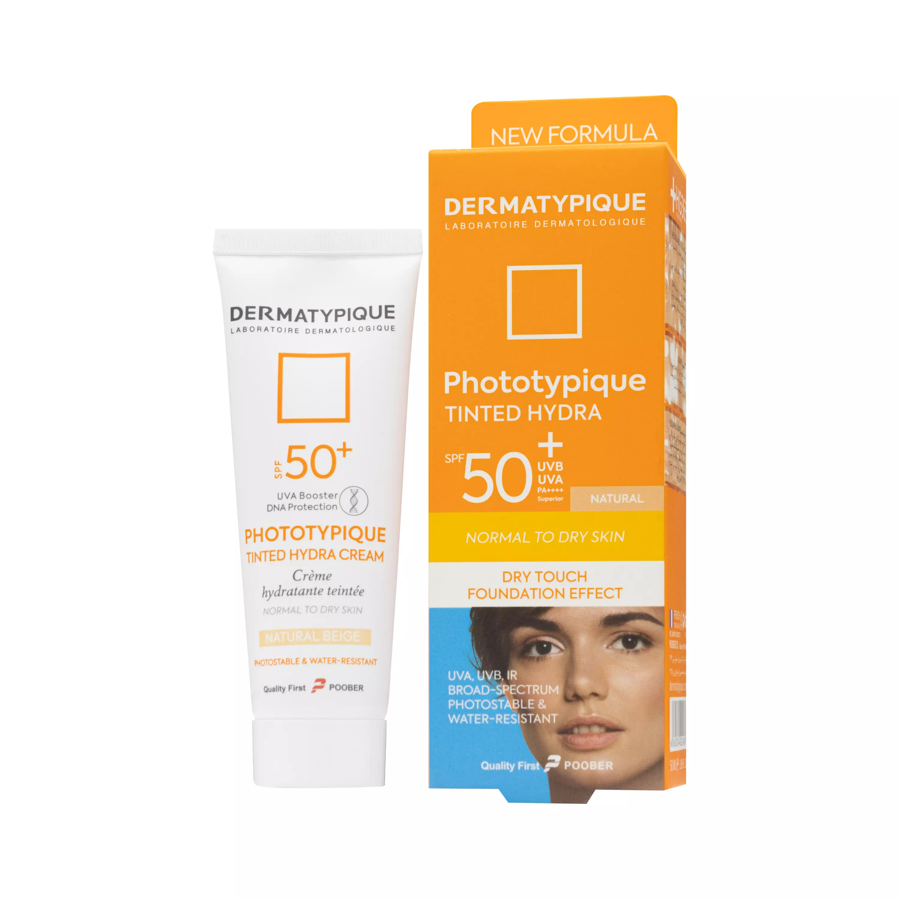 کرم ضد آفتاب پوست خشک spf50 رنگ طبیعی فتوتیپیک درماتیپیک