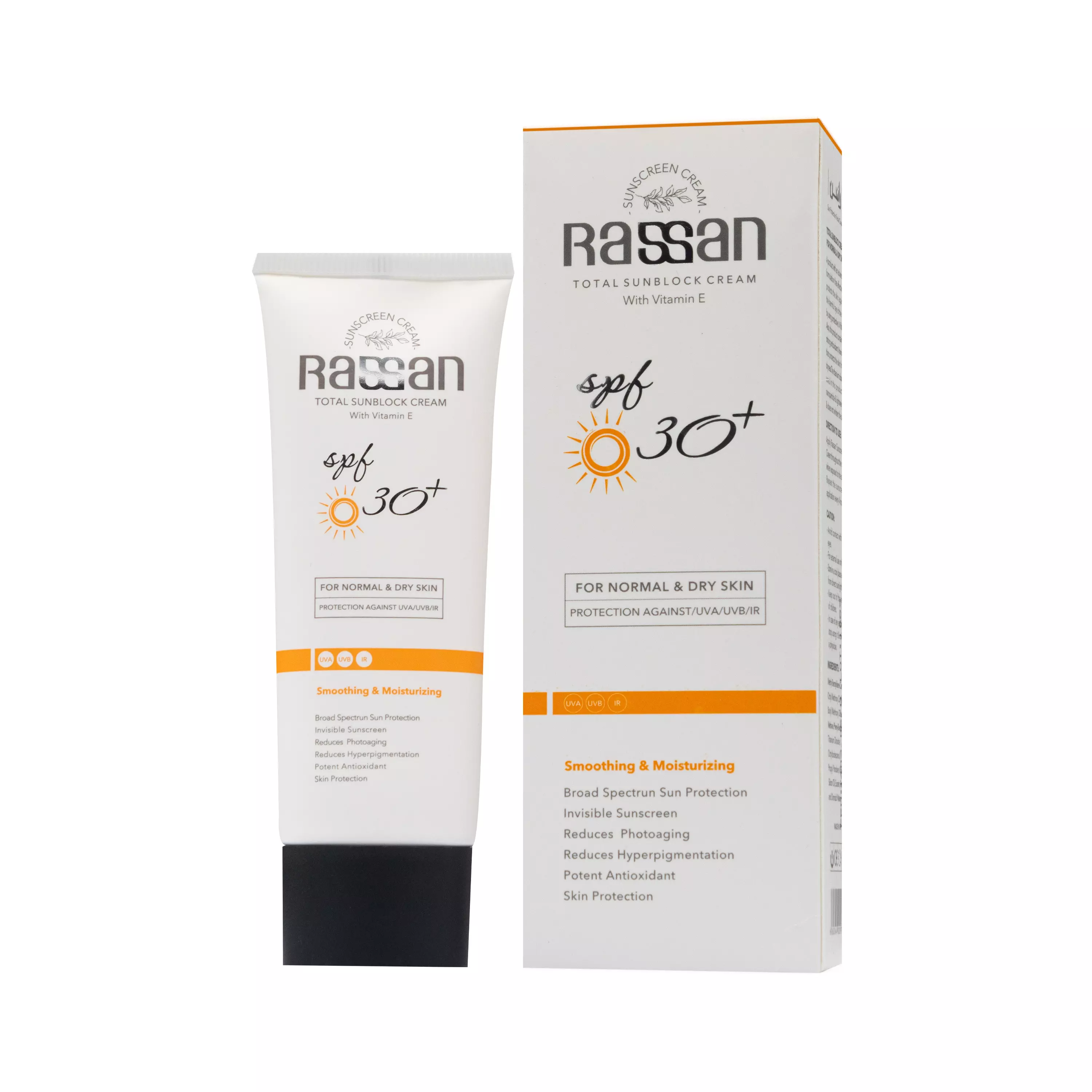 کرم ضد آفتاب SPF30 پوست معمولی و خشک راسن