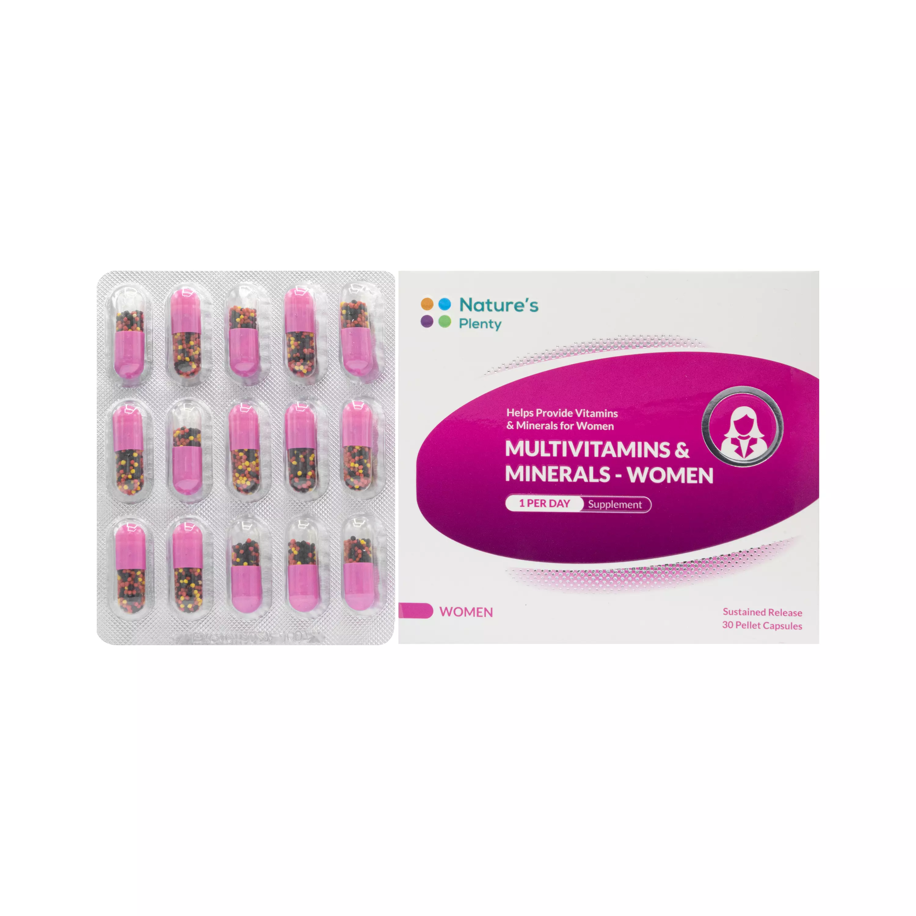 کپسول مولتی ویتامین مینرال خانم های بالای 50 سال 30 عددی نیچرز پلنتی