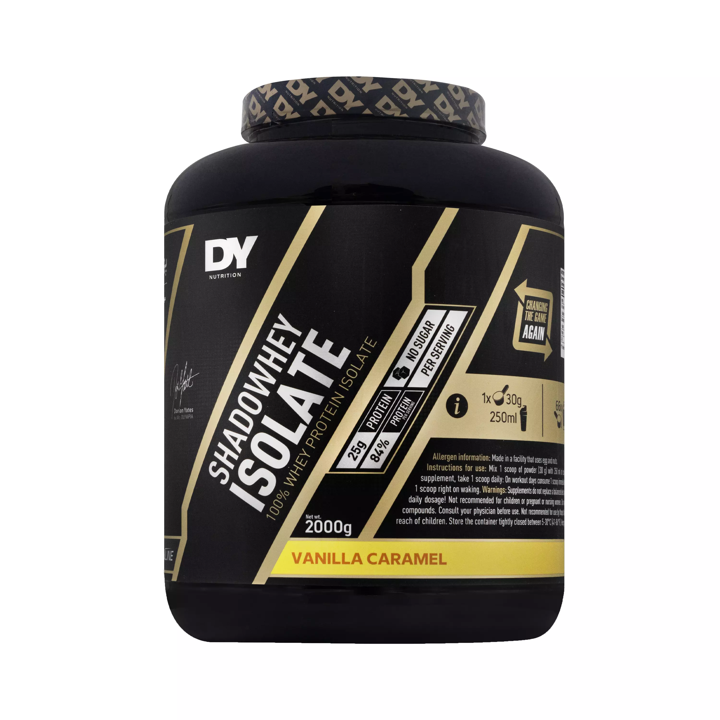 پودر شادو وی ایزوله وانیل کارامل 2000 گرمی دی وای نوتریشن