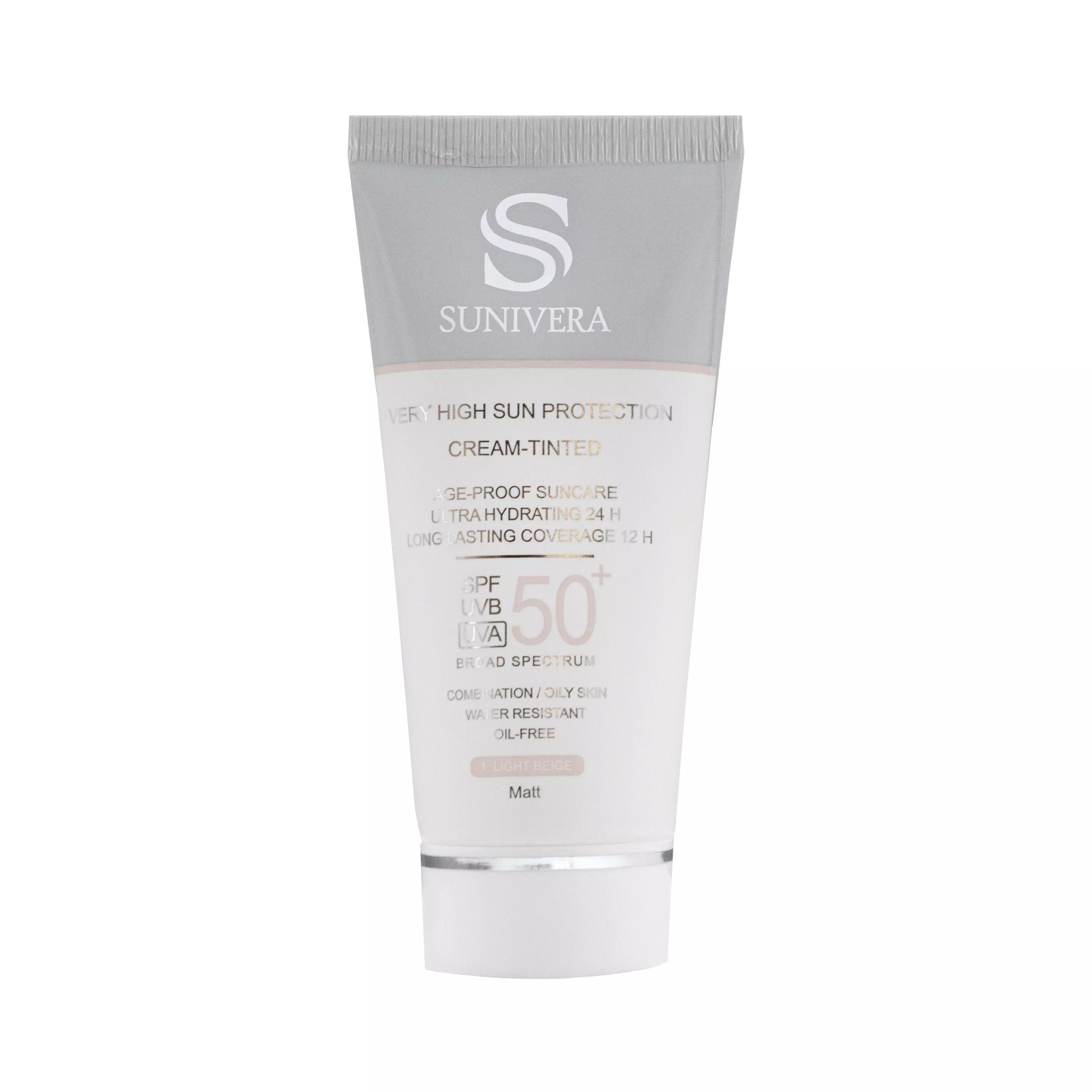 کرم ضدآفتاب رنگی SPF50 بژ روشن شماره 1 پوست چرب سانیورا