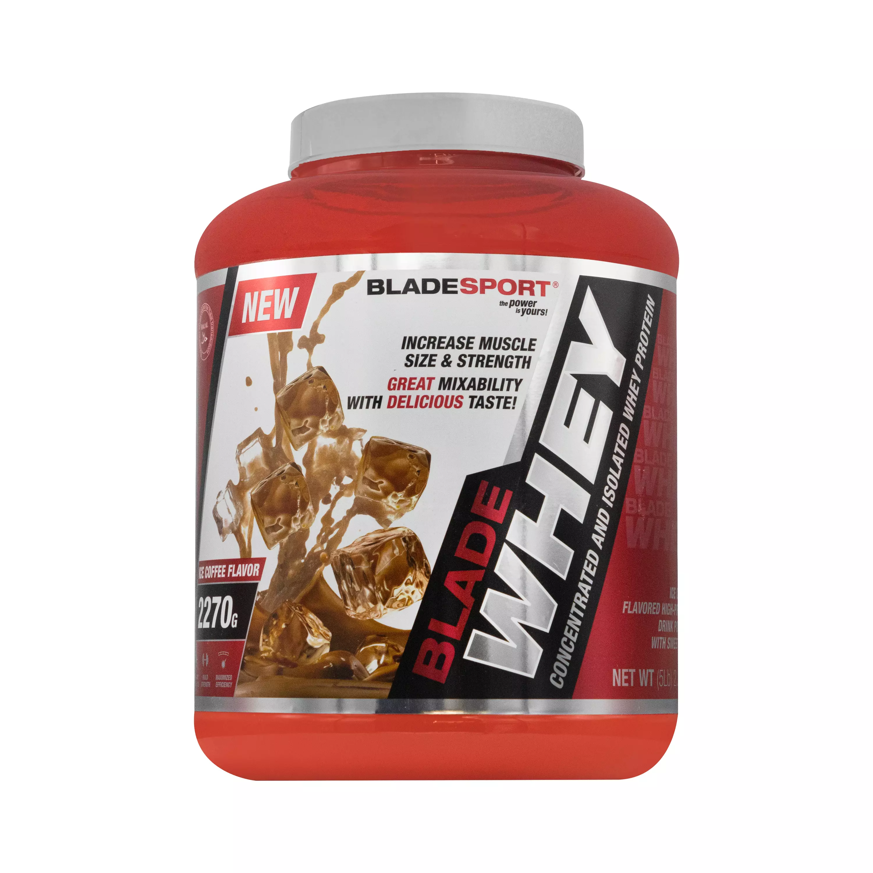 پودر پروتئین وی کنسانتره و ایزولیت آیس کافی 2270 گرمی بلید اسپرت