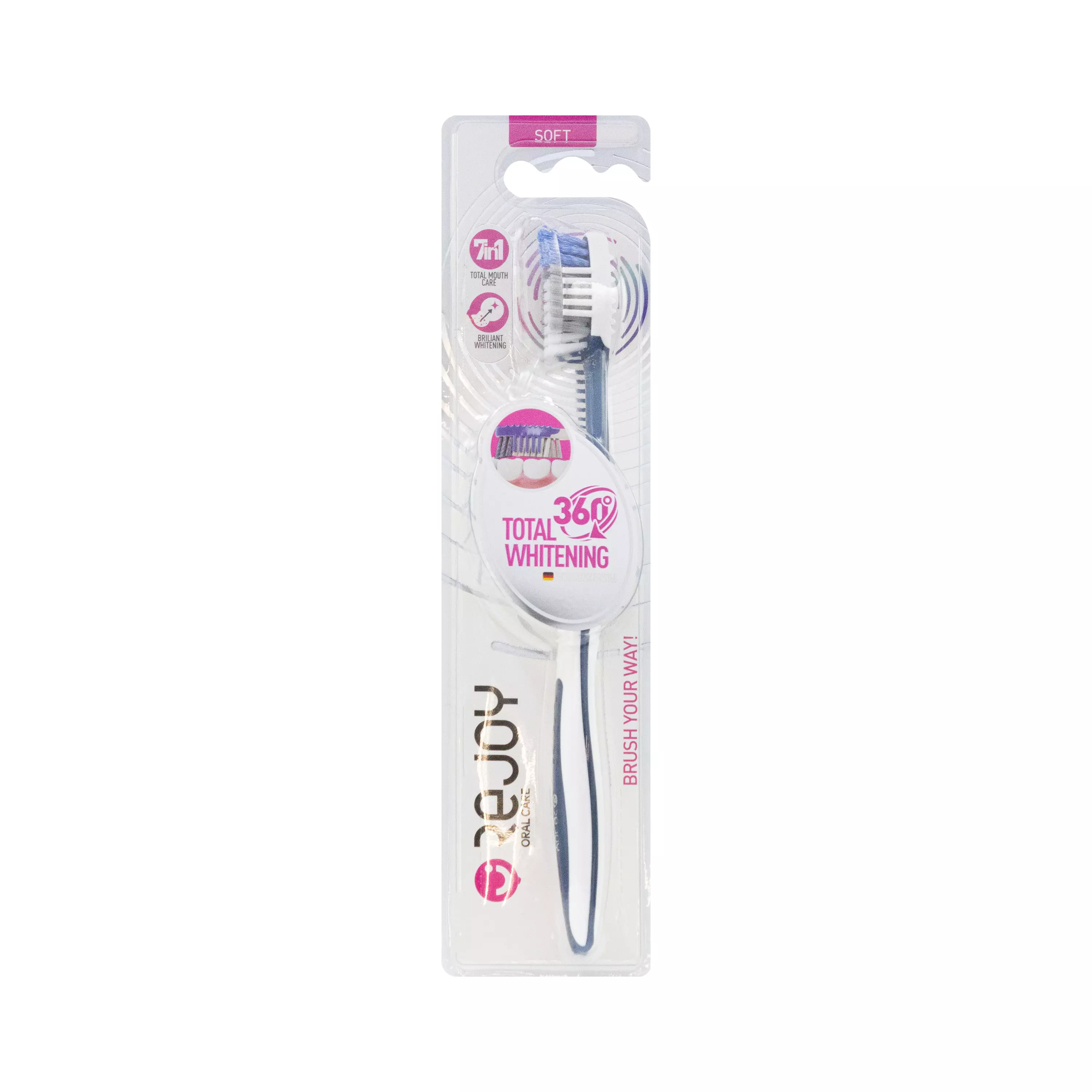 مسواک توتال وایتنینگ 360 درجه کد 107 برس نرم ریجوی