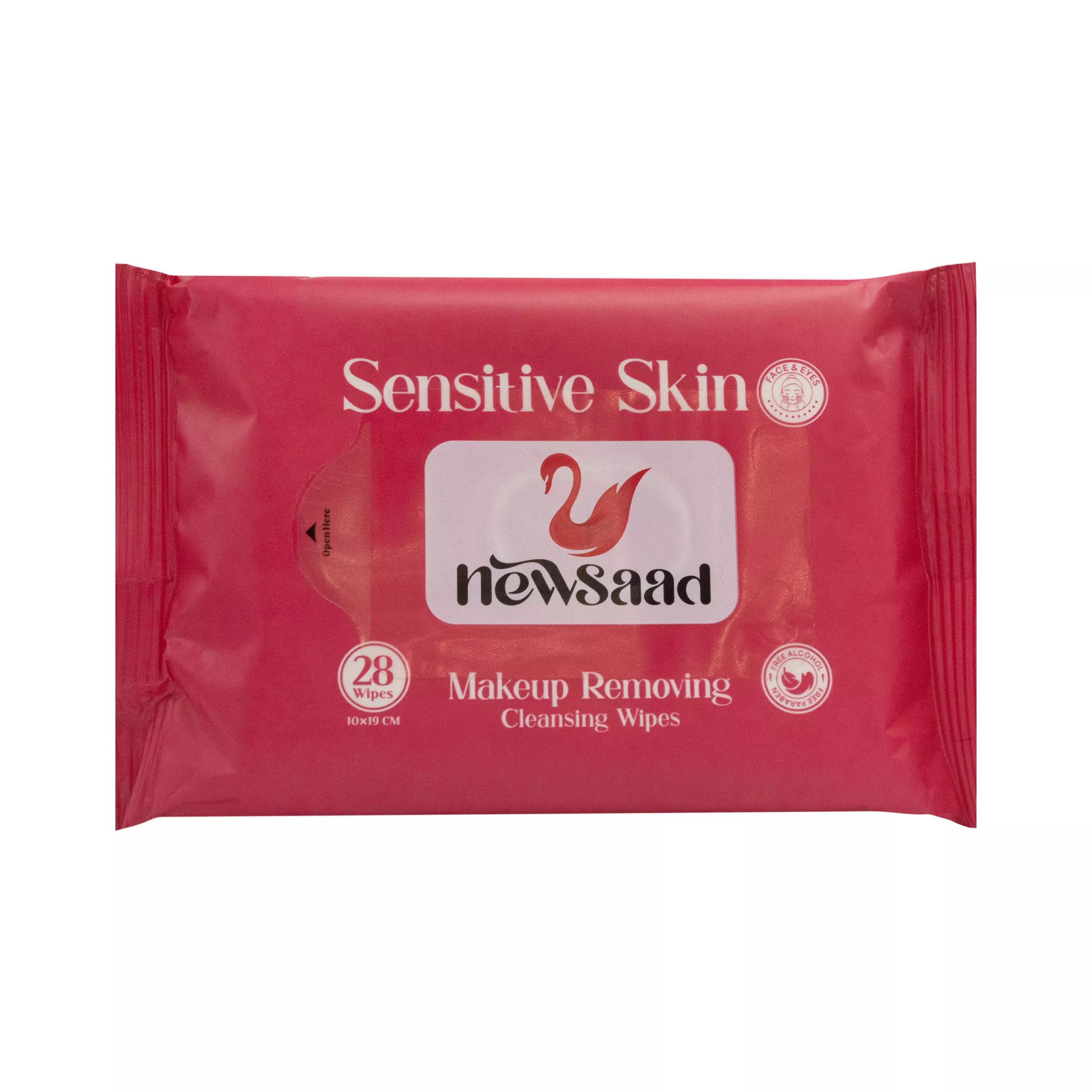 دستمال مرطوب پاک کننده آرایش پوست حساس 28 عددی نیوساد