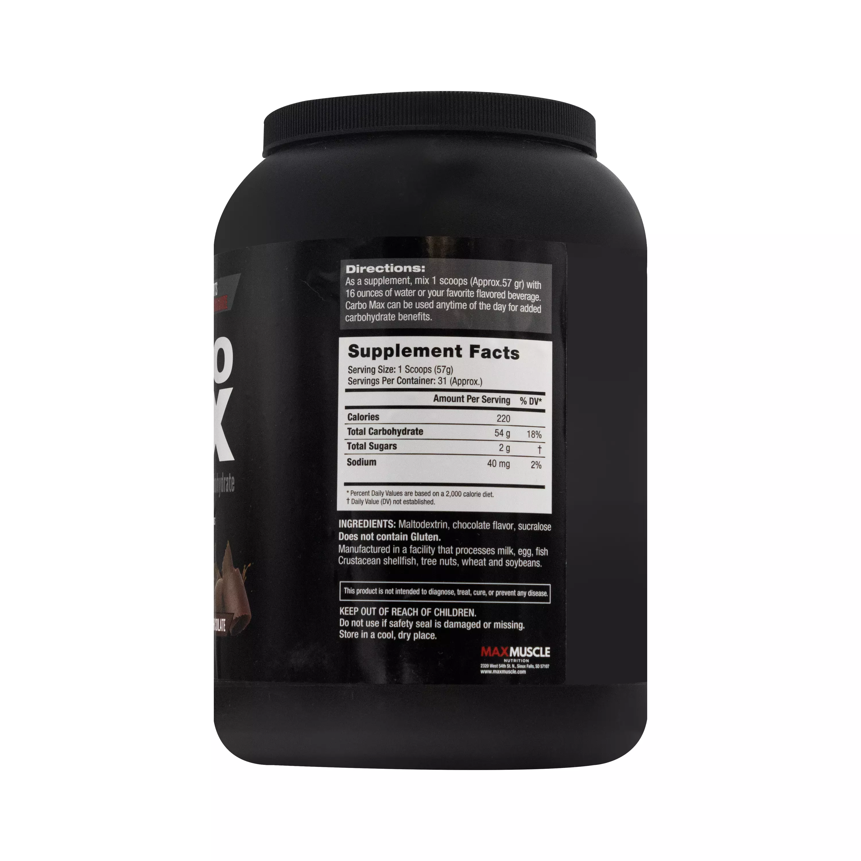 پودر کربومکس شکلاتی 1816 گرمی مکس ماسل