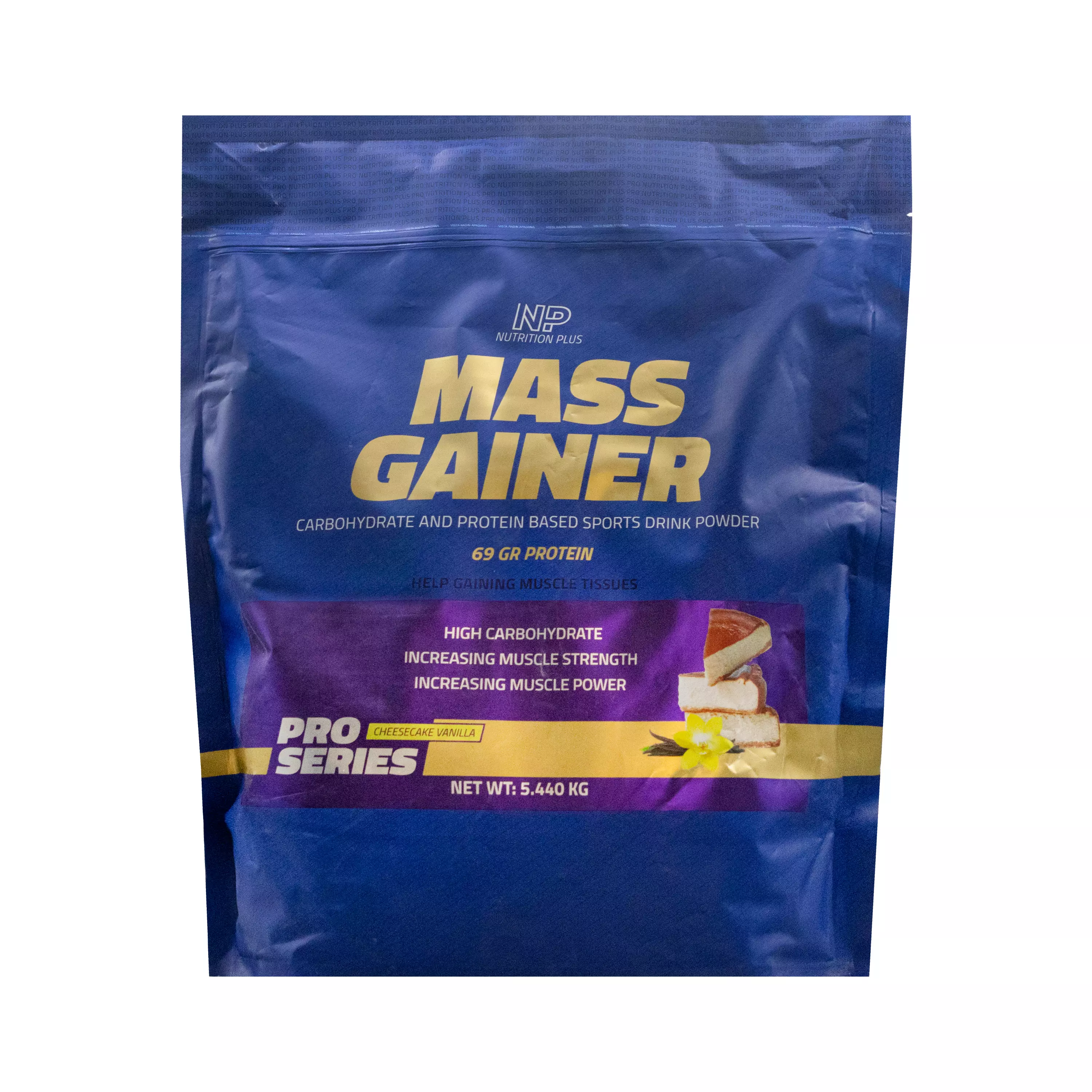 پودر مس گینر با طعم چیز کیک وانیلی 5440 گرمی نوتریشن پلاس