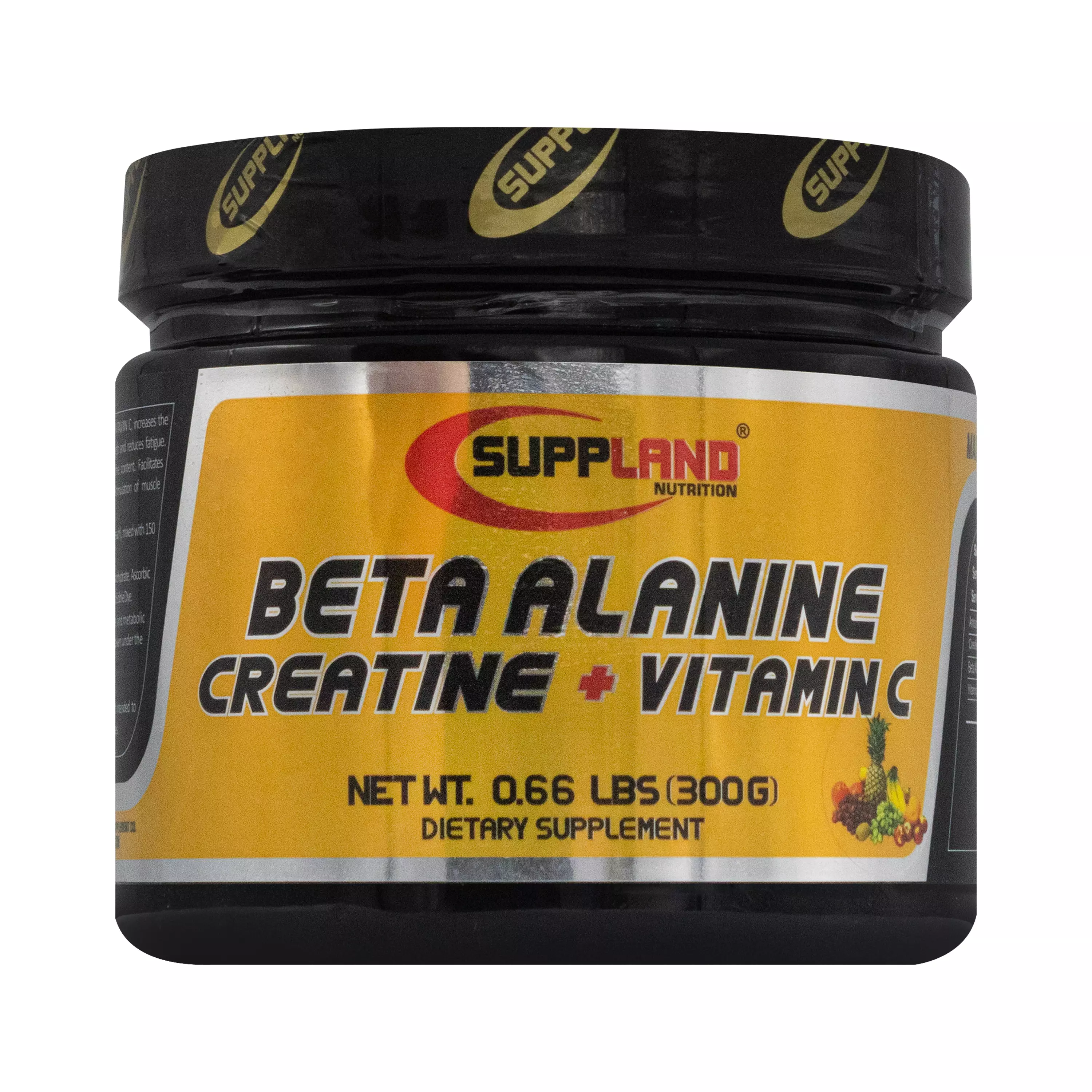 پودر بتا آلانین و کراتین و ویتامین ث طعم چند میوه 300 گرمی ساپلند