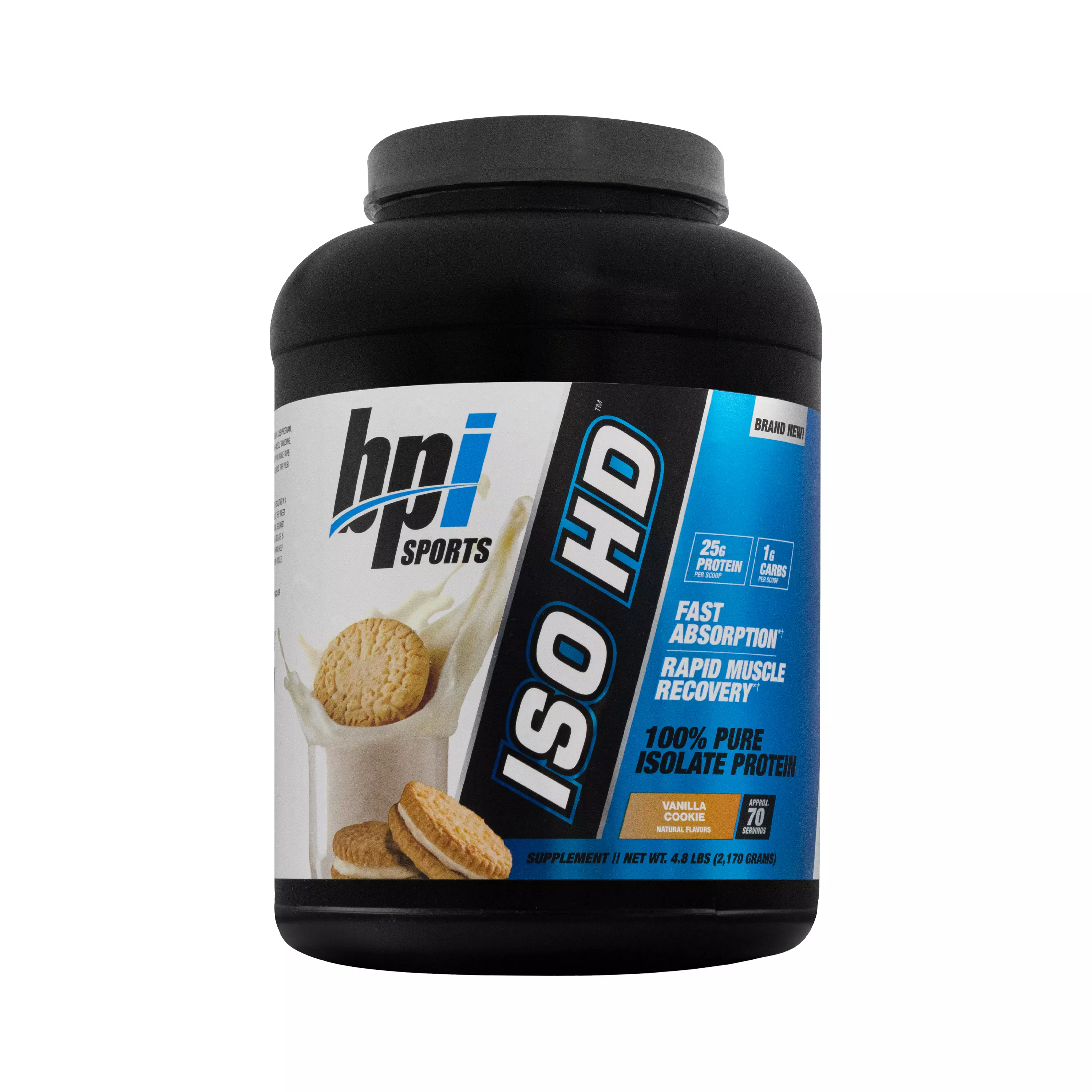 پودر وی ایزو اچ دی طعم بیسکوئیت وانیلی 2170 گرمی بی پی آی اسپورت