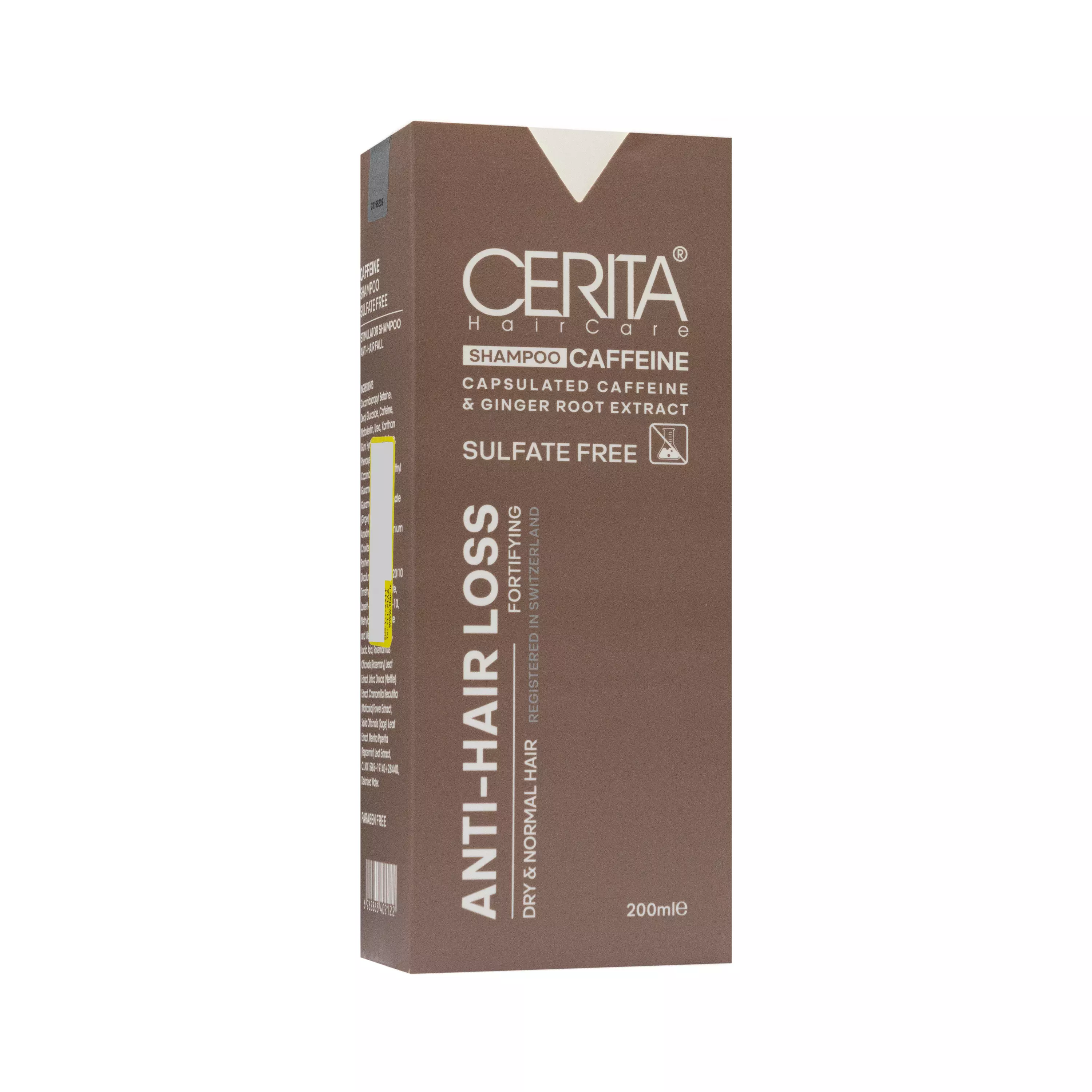 شامپو کافئین بدون سولفات موی خشک و معمولی سریتا