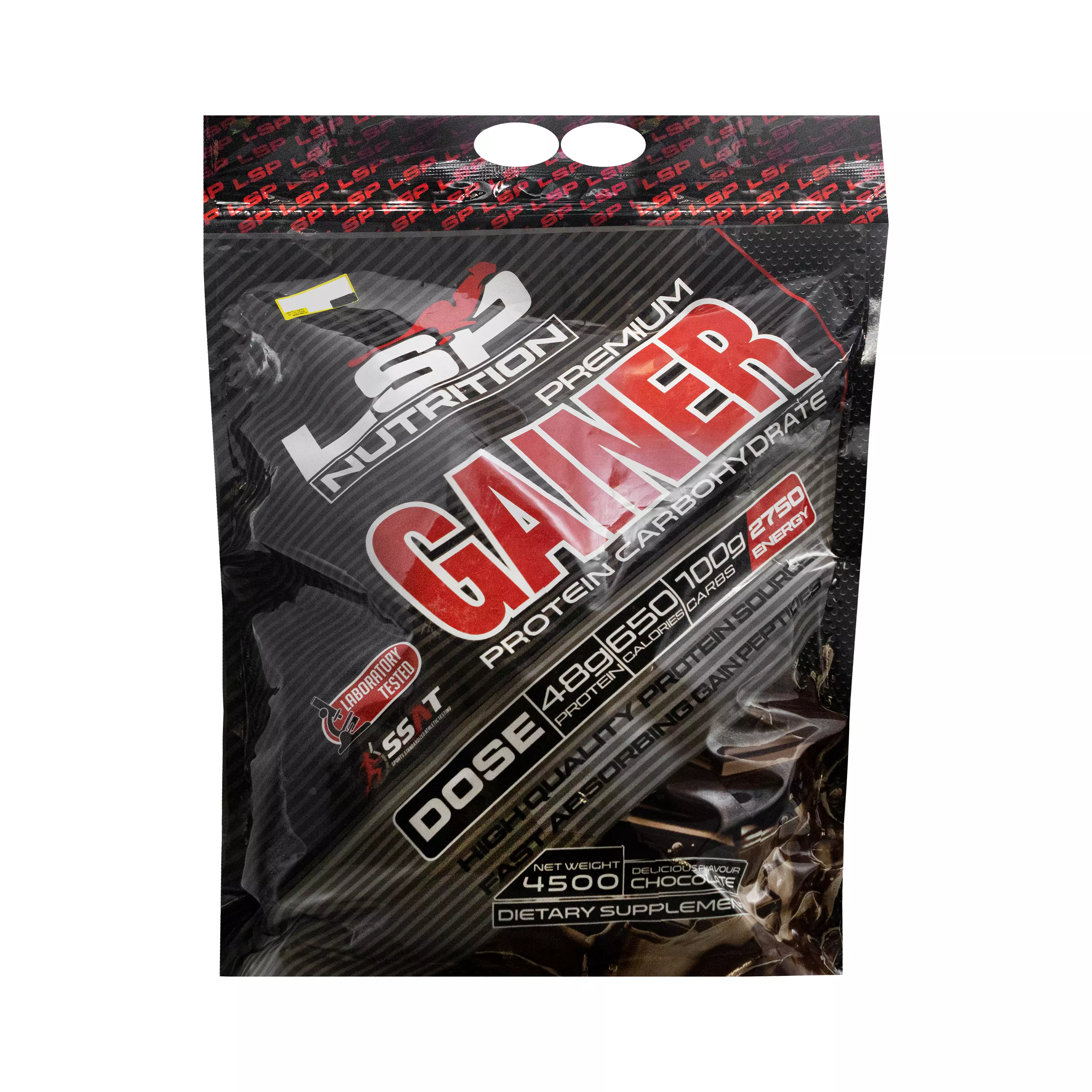 پودر  گینر پرمیوم کیسه ای طعم شکلاتی 4500 گرمی ال اس پی