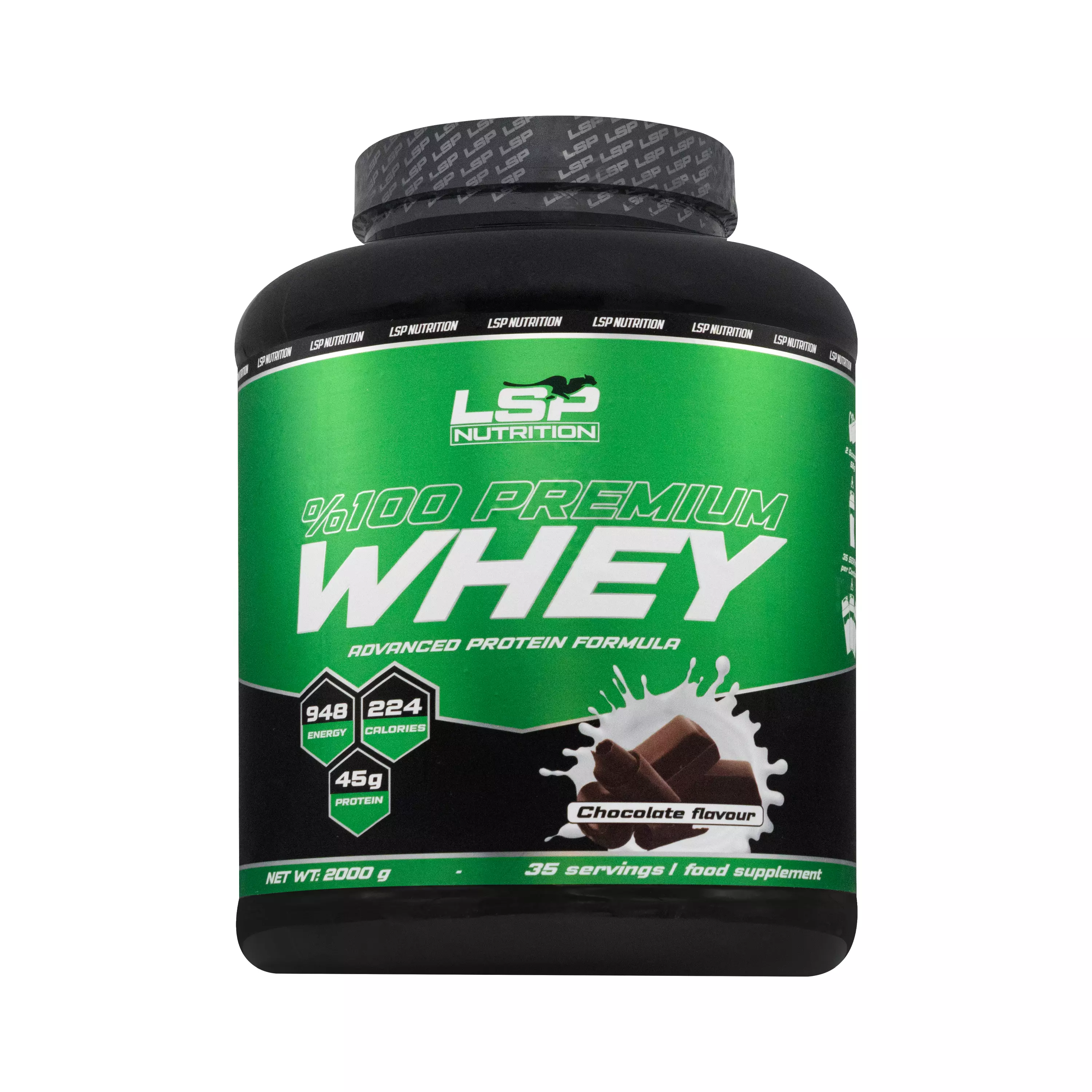 پودر پروتئین وی پرمیوم طعم شکلاتی 2000 گرمی ال اس پی