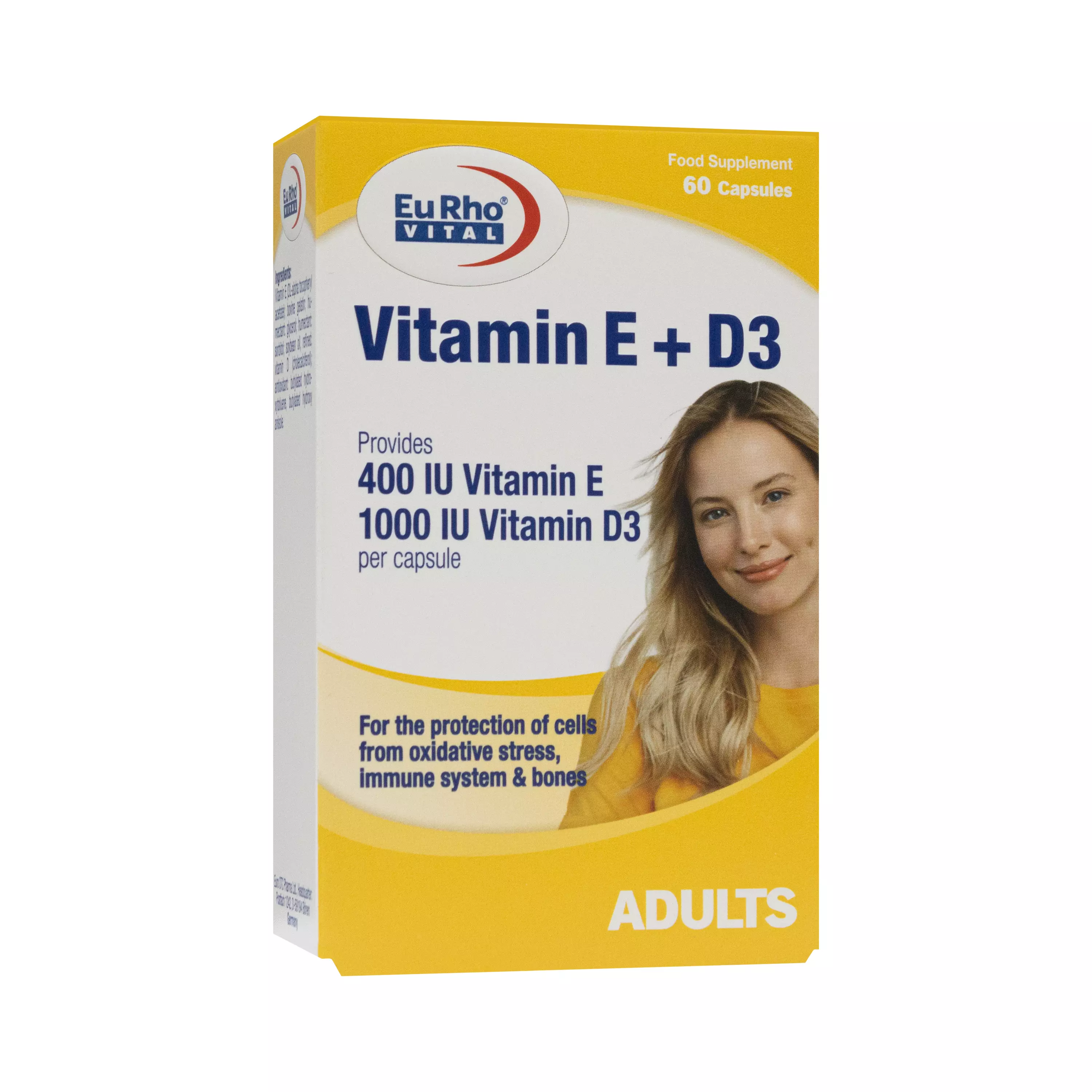 کپسول ویتامین ای پلاس د3 یورو ویتال