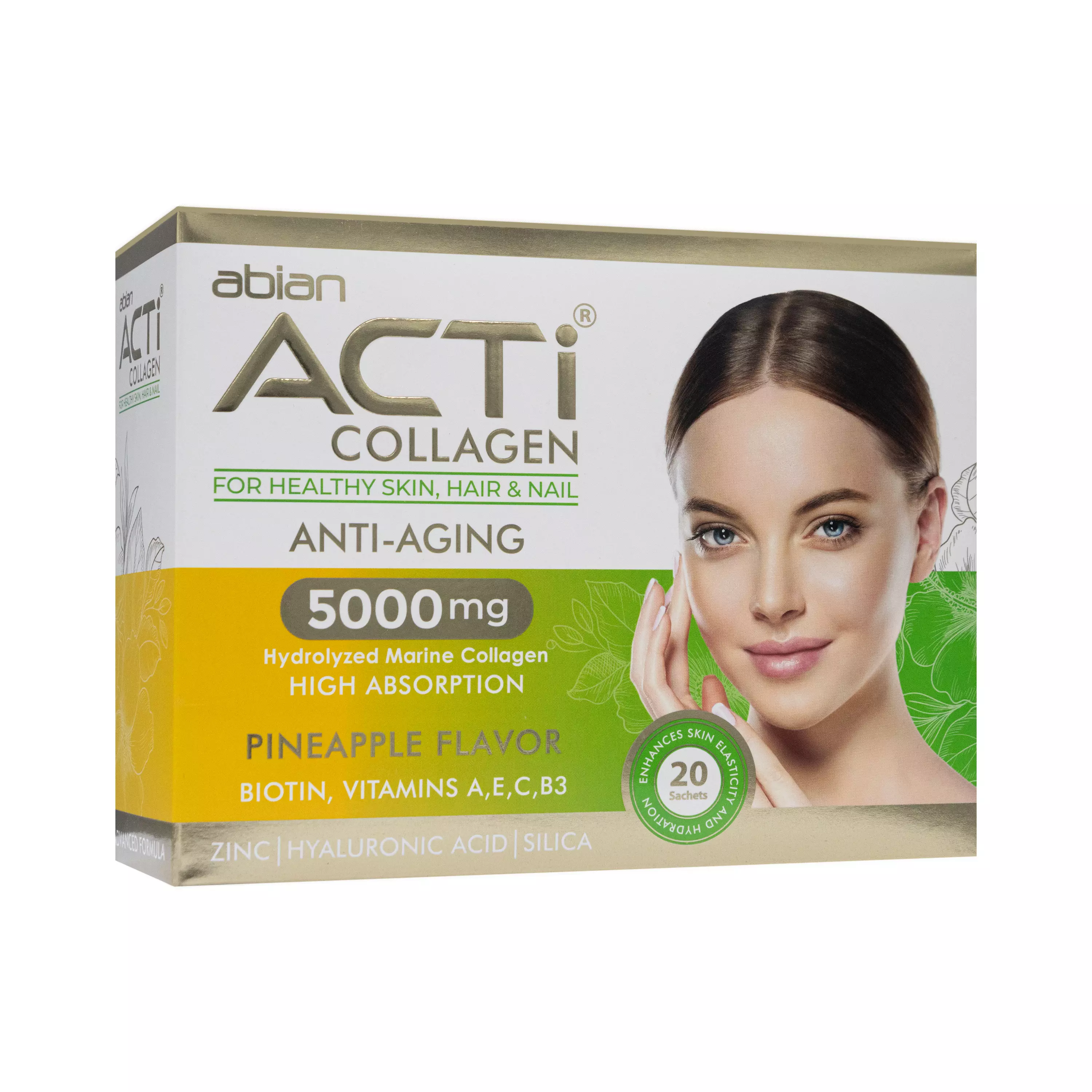 ساشه اکتی کلاژن 5000 طعم آناناس ابیان دارو