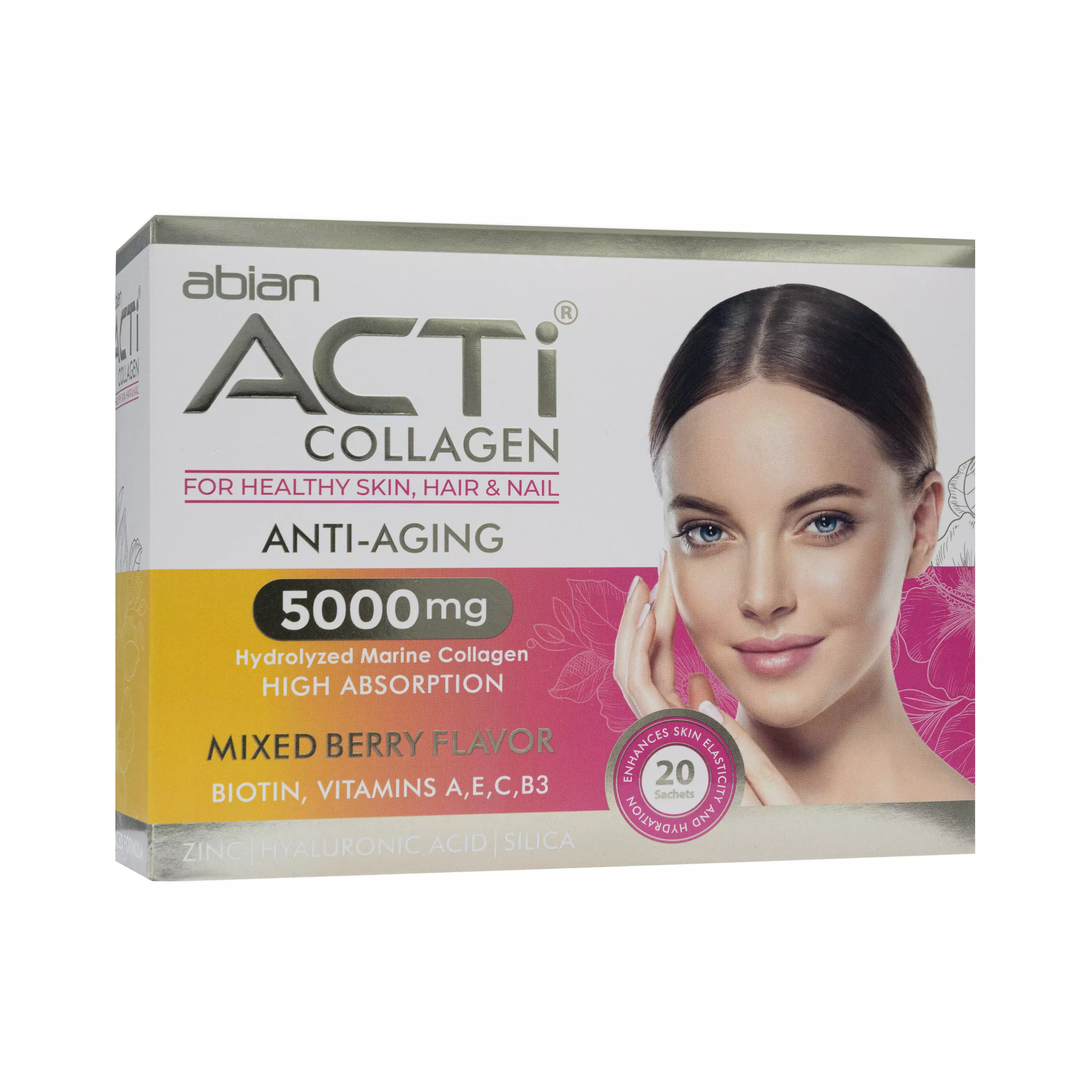 ساشه اکتی کلاژن 5000 طعم توت ابیان دارو