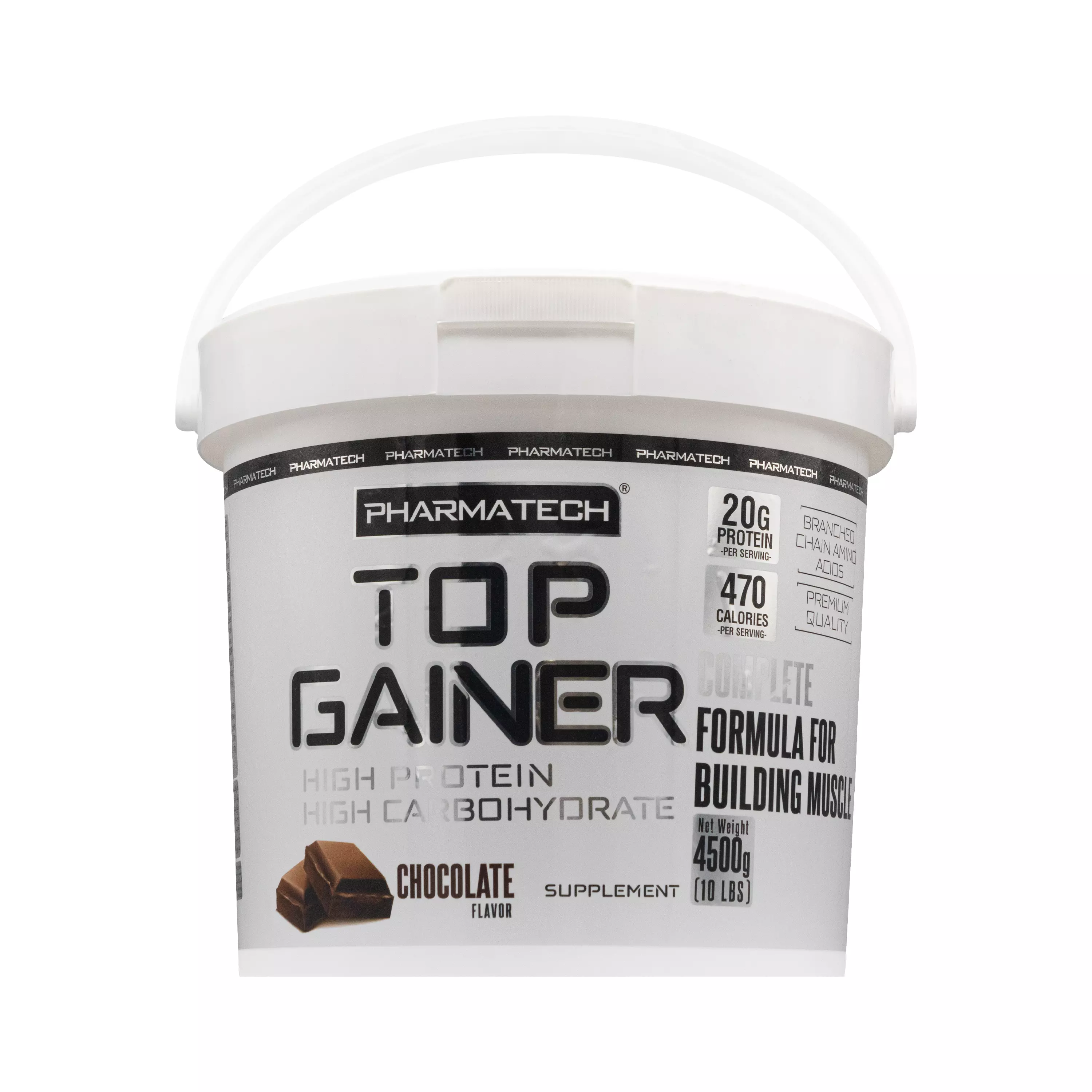 پودر تاپ گینر شکلاتی 4500 گرمی سطلی فارماتک