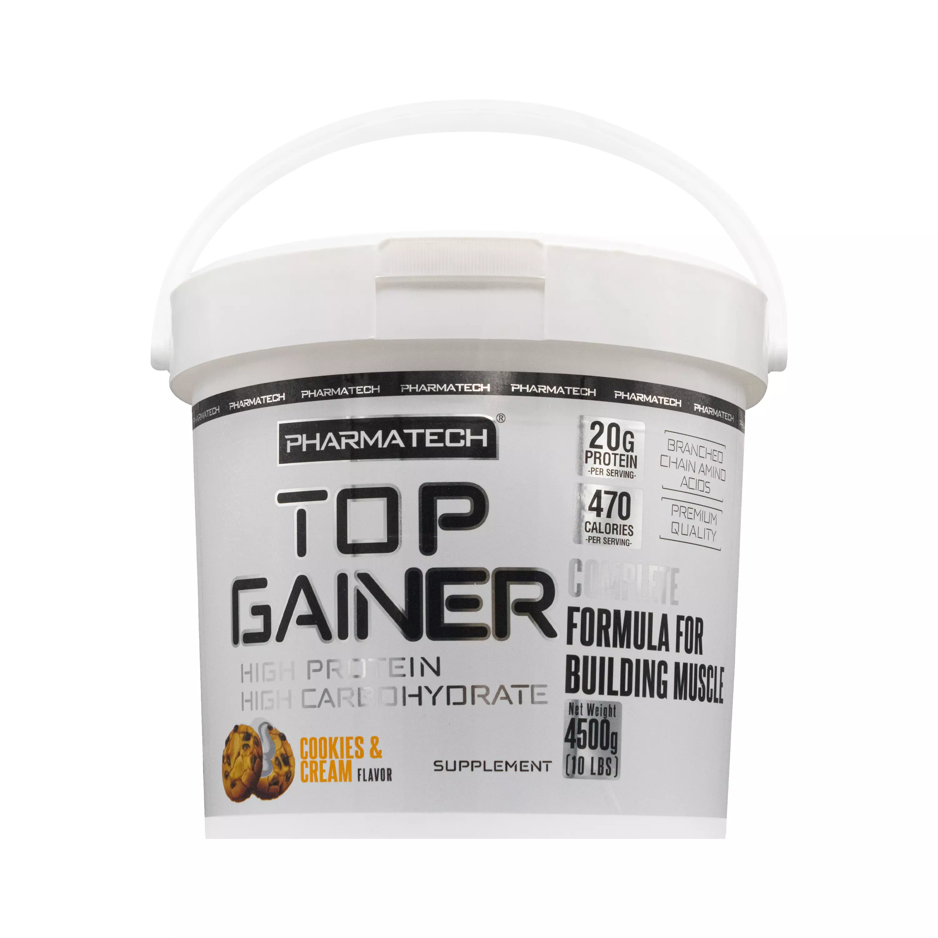 پودر تاپ گینر طعم کوکی کرم 4500 گرمی فارماتک