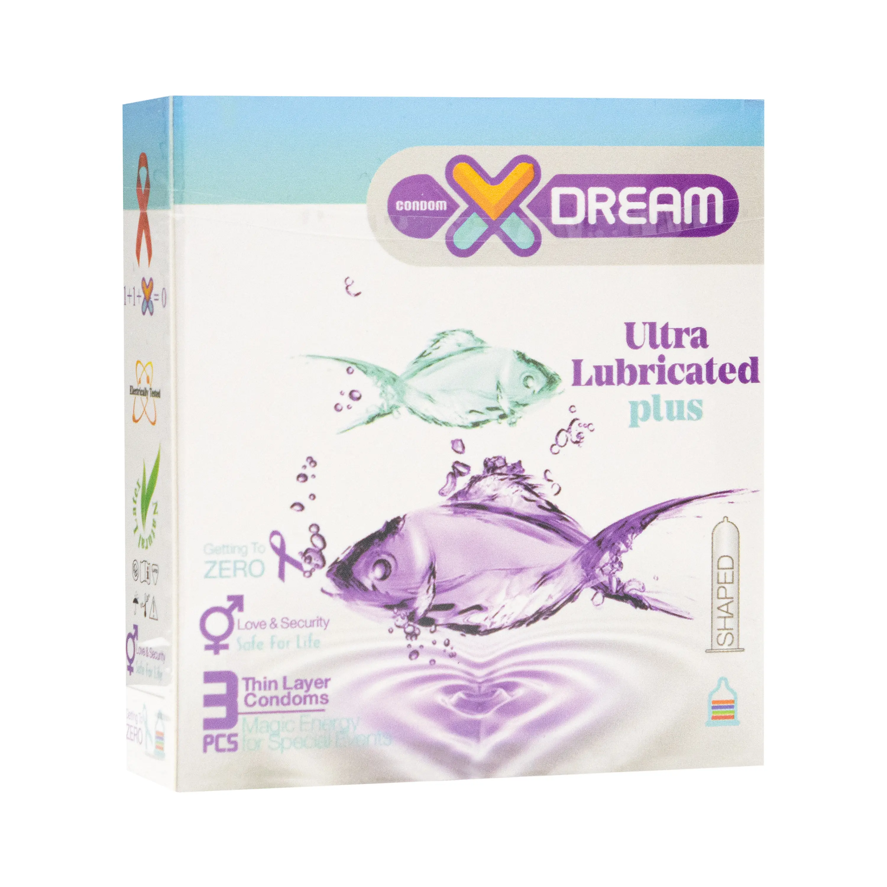 کاندوم ultra lubricated plus بسیار روان 3 عددی  ایکسدریم
