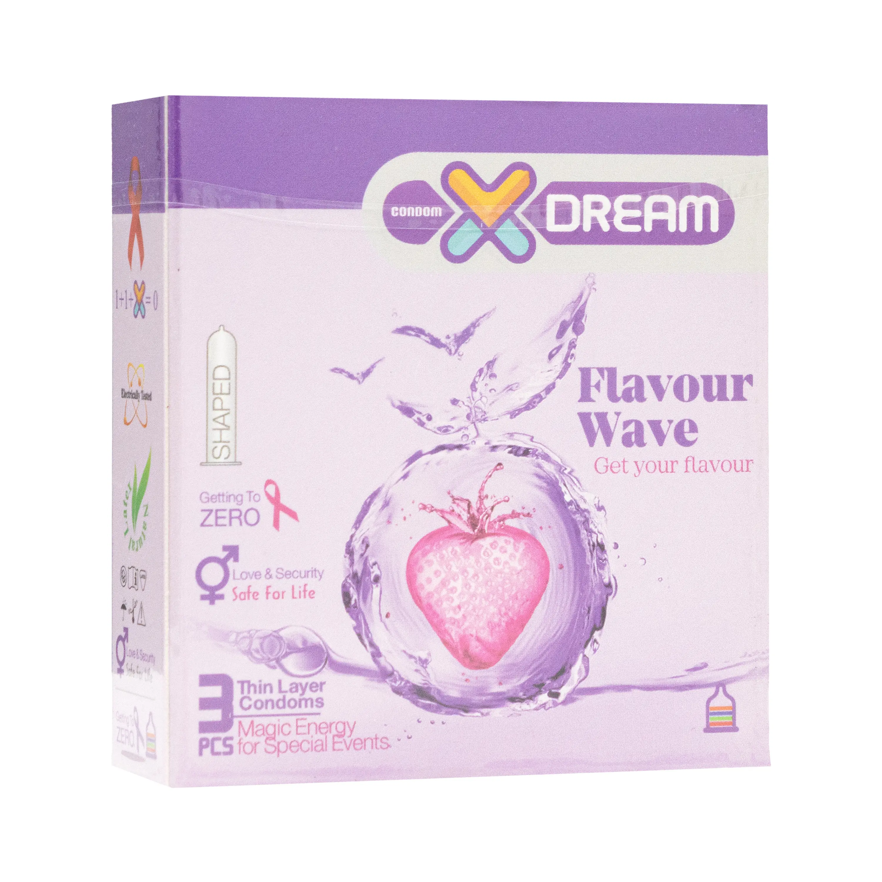 کاندوم Flavour Wave میوه ای 3 عددی ایکسدریم