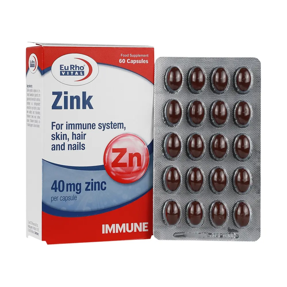 کپسول زینک 40 میکروگرم 60 عددی یوروویتال