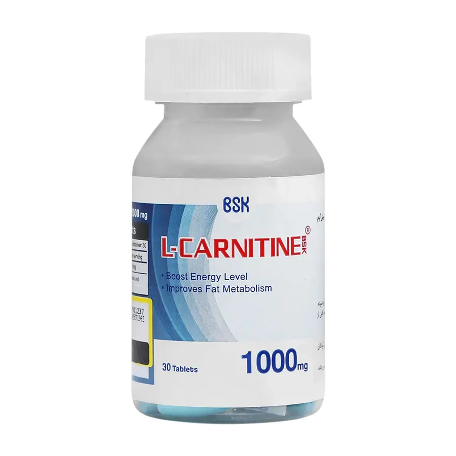 قرص ال کارنیتین ۱۰۰۰ میلی‌گرم بی اس کی